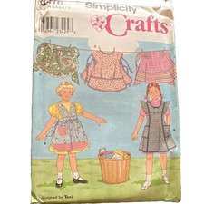1990's Simplicity Child's Apron Pattern 8916 Size 3-8 UNCUT picture