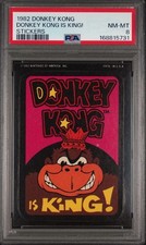 1982 DONKEY KONG STICKERS DONKEY KONG IS KING STICKER Psa 8 picture
