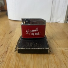 Vintage Sliklite Novelty Pocket Lighter- Unused In Original Box Red RARE picture