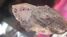 Specular Hematite on Quartz Crystal Cluster 5cm Sparkling Metal Mineral China picture