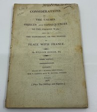 Considerations on Causes, Objects and Consequences of War, William Roscoe 1808 picture