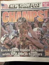 NY Post NY Knicks June14th Highly Collectible picture