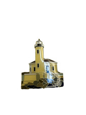 Coquille River Lighthouse Enamel Pin Pinback Canyon Oregon picture