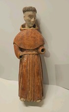Antique Carved Wood Santo Figure Removable Head Spanish Colonial Friar Saint picture