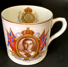 HAMMERSLEY & CO BONE CHINA KING EDWARDVIII CORONATION MUG ENGLAND VINTAGE picture