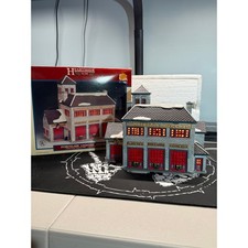129. Vintage 1998 Lemax Hearthside Village Reedville FD Fire Station Lighted picture