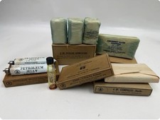 Vintage WWII Era First Aid Medical Supply Kit picture