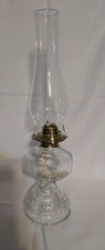 WI Barn Antique Vintage All Glass Kerosene Desk Top Parlor Lamp Very Nice picture
