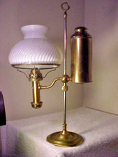 FABULOUS Antique single Student Lamp orig oil the (BERLIN) picture