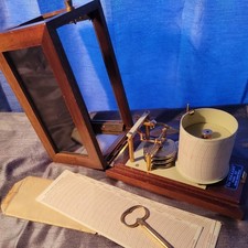 Vintage Maxant Cased Marine Barograph Recording Barometer Paris FRANCE Antique picture