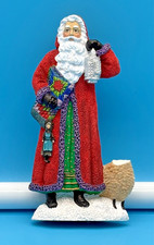 Vintage Pipka Amish Country Santa Resin Red Robe picture