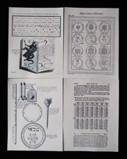 4 Illustration Pages From The Magus 1801 Book- For Book Of Shadows 8-1/2