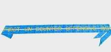 Flag Campaign Streamer Korean War FIRST UN COUNTER OFFENSIVE 1951 Blue & White picture