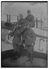 Photo:WWI Airmen E. Wilmot J. Gray D.M. McBeath Bonnard Biplane 1910s picture