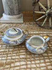 Beautiful Haviland Limoges “Rajah” Covered Sugar Bowl And Creamer Set picture