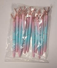 10 Pack Faux Diamond Topped Pen With Gradient Color and Golden Engraving picture
