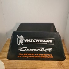 RARE Michelin Scorcher Harley Davidson Metal Motorcycle Tire Display Sign Stand picture