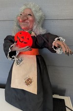 VTG Telco motionette Halloween Witch Lighted Pumpkin and head/arm move. Works picture