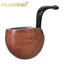 MUXIANG Rosewood Vest-pocket Tobacco Pipe 3mm Bent Curved Taper Stem Mouthpiece picture