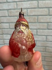 Antique 1930s Glass Santa Claus Christmas Tree Ornament  picture
