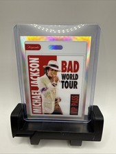 Michael Jackson Bad World Tour, Platinum Holo Vip Pass Card # 108 picture