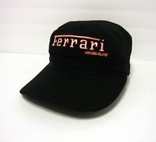 New Authentic Ferrari Gear Embroidered Black Field Car Cap Adjustable One Size  picture