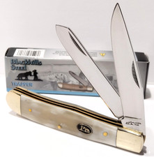 Frost Cutlery Black Hills Steel OX Horn 2 Blade Trapper Folding Pocket Knife New picture