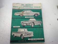 Original 1961 Chevrolet Corvette Impala Pickup Parts & Accessories Manual GM picture