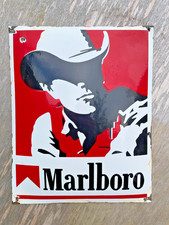 MARLBORO porcelain sign advertising vintage cigarettes cowboy 20