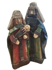 Jesus, Mary & Joseph Figurines 12” Holy Family Crèche Nativity -Wood look Resin picture