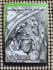 FREDDY SKETCH CARD: AUTHENTIC MICHAEL METTLEN ART (1/1) HAND DRAWN SIGNED ACEO picture