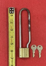 Vintage Yale Lock Bike Lock 7”inch Long W/2 Keys Padlock Made in USA Very Rare picture