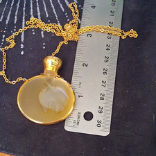 Vintage Nina Ricci L'Air du Temps Perfume Pendant Necklace Lalique Glass picture