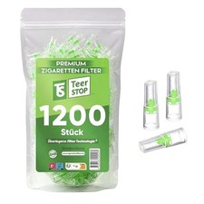 1,200 Cigarette Filter Tips, Regular 8mm Disposable Plastic Tips Pack picture