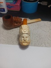 Vintage Antique Meerschaum Sultan Smoking Pipe + Another Vintage Pipe Lot Of (2) picture
