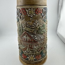 Vintage Ceramarte Brazil Beer Stein - German Cottage Scene picture