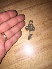 Monastery Key Victorian Skeleton Brass Patina Cathedral Church Monk Collector picture