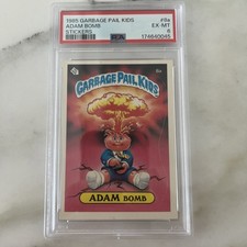 Topps 1985 Garbage Pail Kids Stickers #8a Adam Bomb Sticker PSA 6 picture