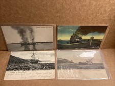 Lot If 4 SHIPWRECK VINTAGE POSTCARDS European Estate RPPC picture
