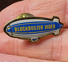 Extremely Rare Vintage Blockbuster Video Blimp Pinback Pin- Taiwan 1” picture