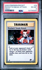 Rocket's Sneak Attack #16 2000 Pokemon Rocket PSA 6 Holo picture