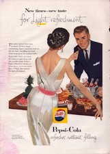 1957 - Pepsi Cola - Vintage Print Ad New Times New Refreshment - Wall Art picture