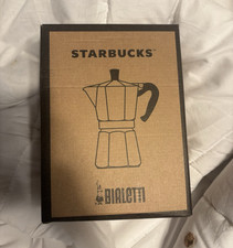 Starbucks Bialetti Moka Pot Coffee Maker in Box Packaging Brown/Black picture