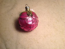gorgeous vintage hard to find poland fantasia brand pink flower glass ornament picture
