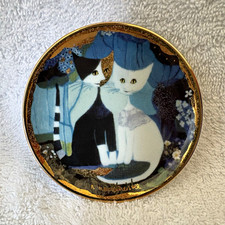 Vintage signed Rosina Wachtmeister Goebel Cat Porcelain Plate 