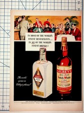 Gilbey's Gin Scotch Whisky Vintage Magazine Ad Bar Restaurant Art picture