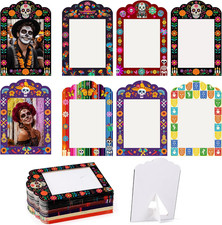 36 Pcs Day of the Dead Photo Frames, Sugar Skull Ofrenda Altar Decor picture