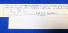Earvin Magic Johnson Hard Signed Original Legal Document Cut Auto Dated 3/8/2024 picture