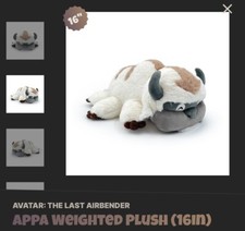 Youtooz * Avatar * Appa Weighted Plush *Plush 16” * NEW* In Original Packaging picture