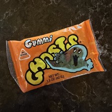Vintage 1980's Necco Stark GUMMI GHOSTS Halloween Candy Package - SEALED NOS picture